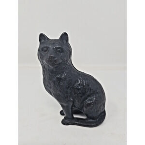 Antique Cast Iron Seated Cat With Soft Hair Bank, Arcade Mfg Co., 1910 U191